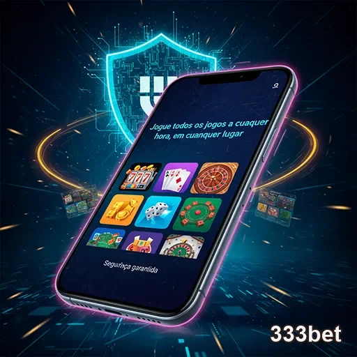 Imagem do app 333bet no celular, destaque para o site 333bet com opções de apostas esportivas e cassino online.